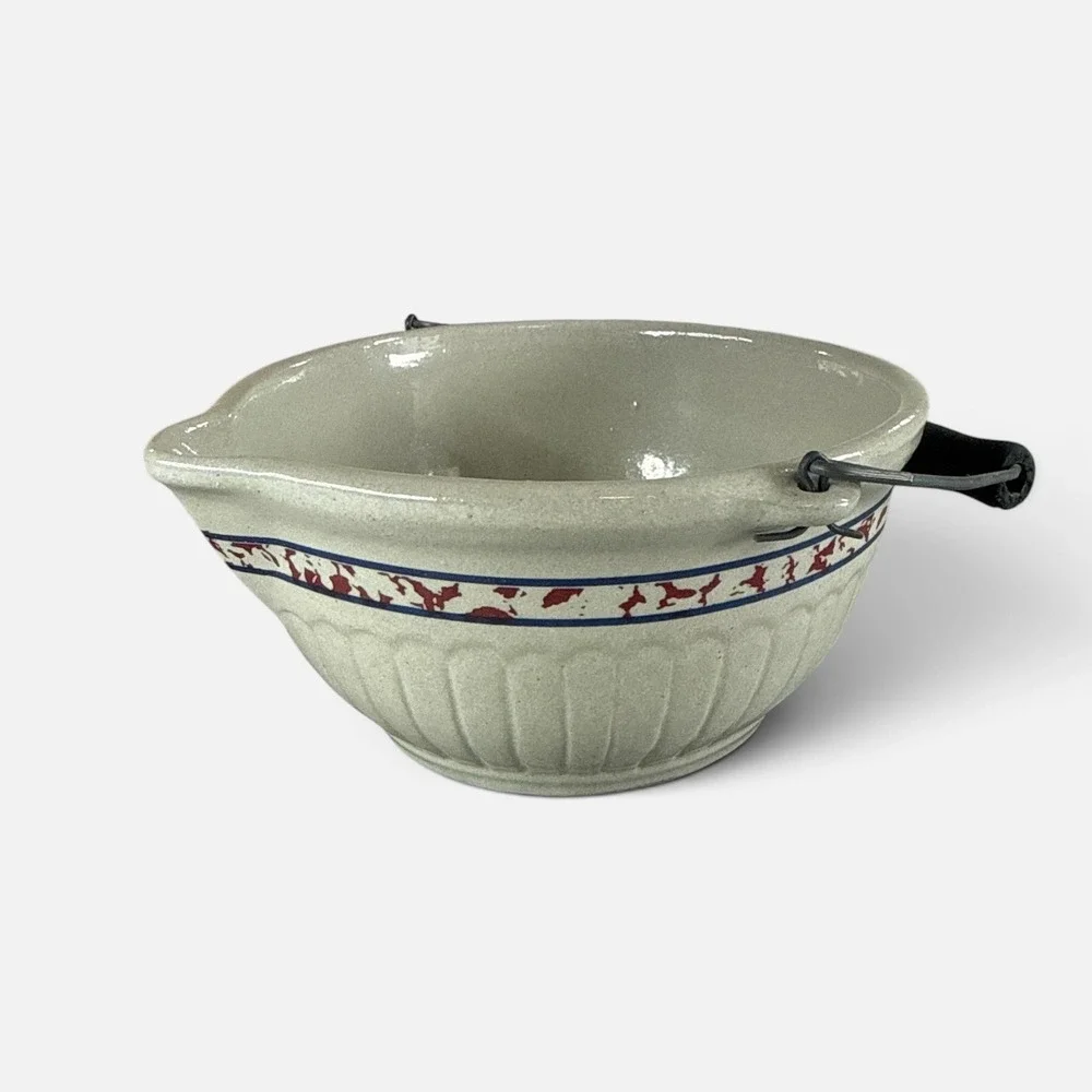 Red Wing Stoneware 1996 Continuing the Tradition Batter Bowl Bail Handle 1779